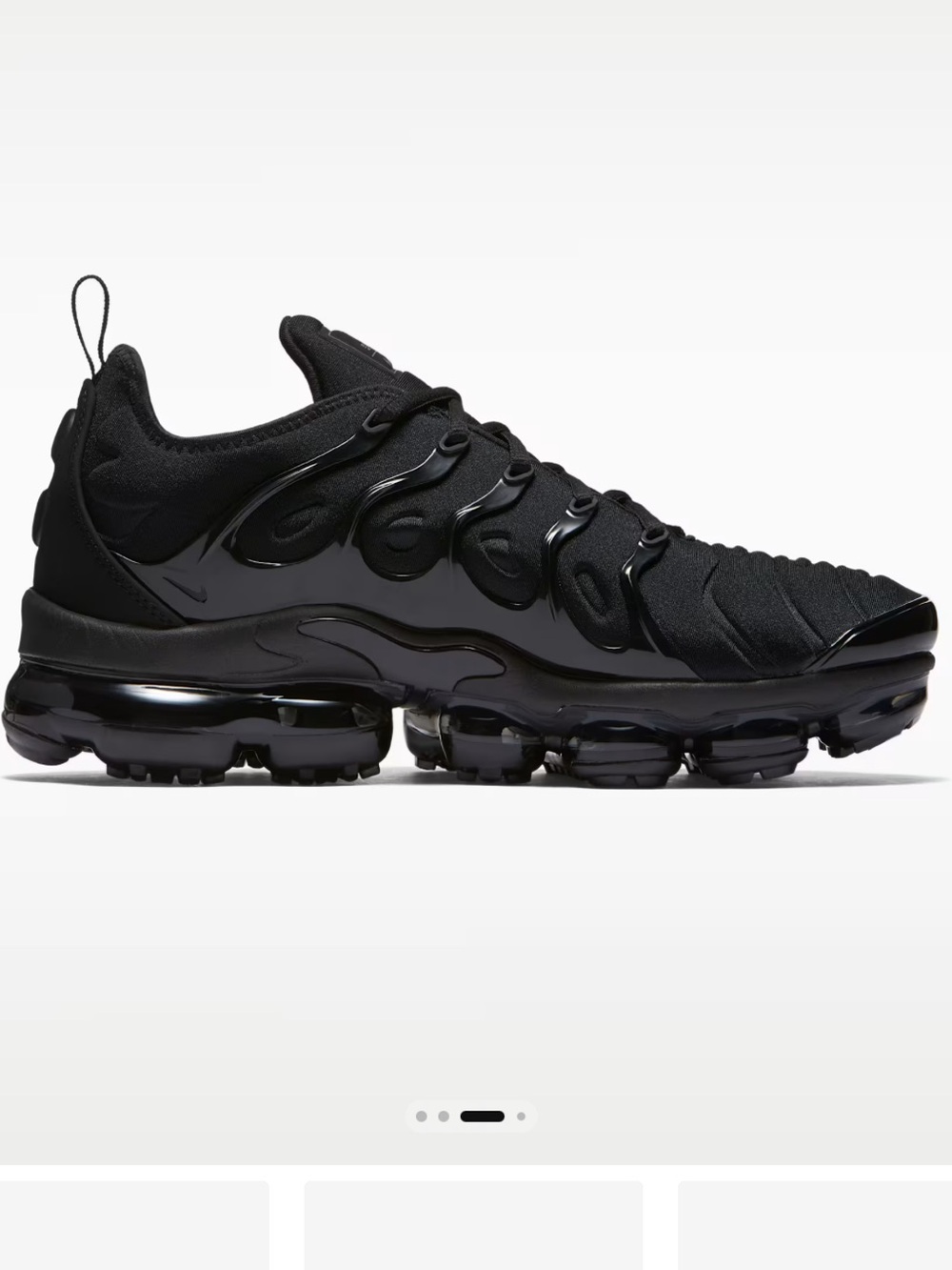 Nike Air VaporMax Plus Triple Black Size 5.5 NWOB
